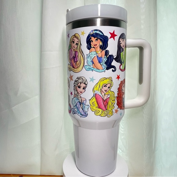 Disney Princess Brand new 40 oz double wall stainless travel office tumbler - Picture 4 of 11